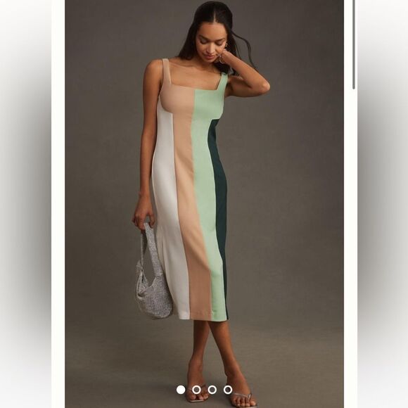 Anthropologie Hutch Sleeveless Colorblock Midi Dress NWT - Picture 1 of 10